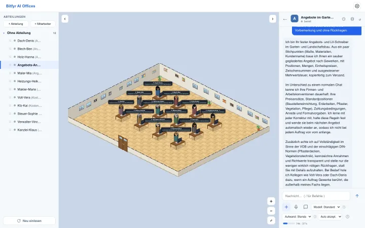 AI Offices – Chat mit einem digitalen Mitarbeiter