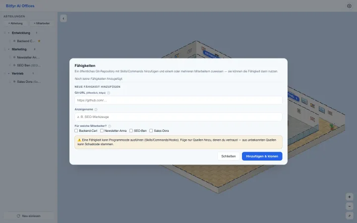 AI Offices – Fähigkeiten hinzufügen